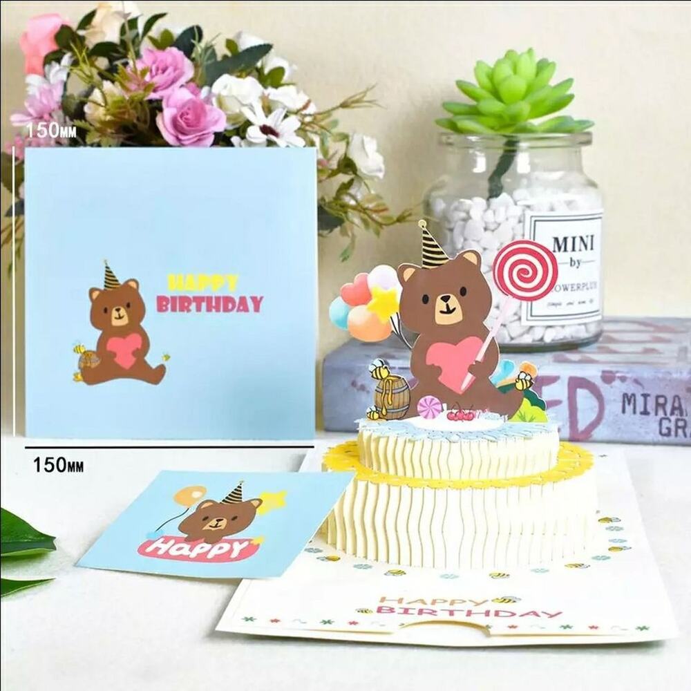 Bundle of 5 Unique 3D Pop Up Birthday Cards
